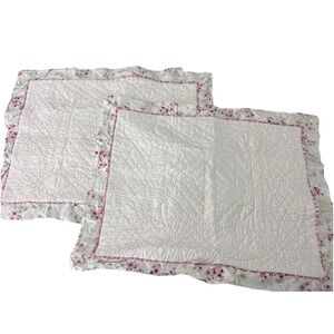 Simply Shabby Chic Quilted Rose Pattern Rachel Atwell Pink Green Set 2
